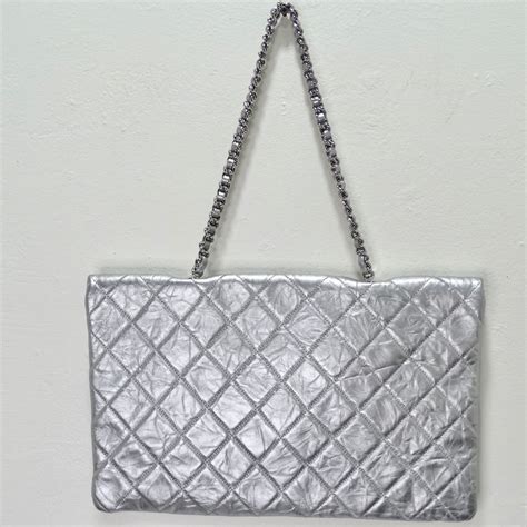 Chanel Big Bang Chain Flap Bag Metallic Crumpled 